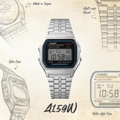Casio A159WA-N1JH (Made in Japan) — NOVO/selado