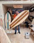 Prancha de surf de madeira para decoração
