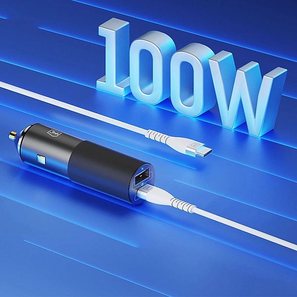 Ładowarka samochodowa 3mk Hyper Car Charger USB-C USB-A 100W - srebrna