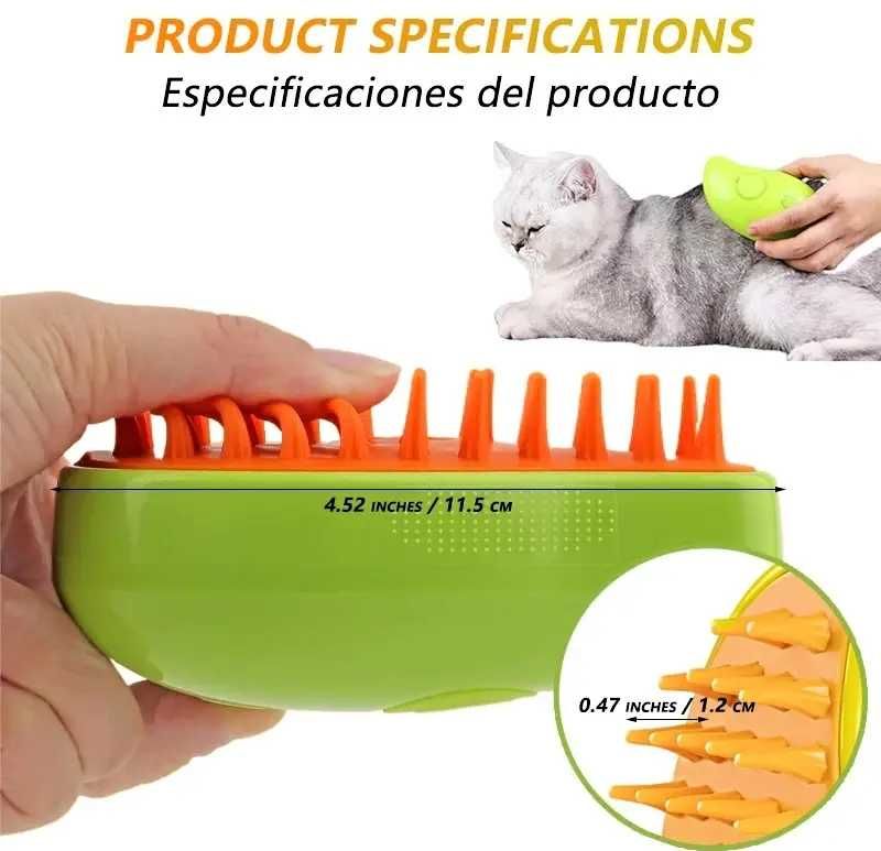 Набор Щеток Масажер PET Brush для собак, котов Паровая Furminator