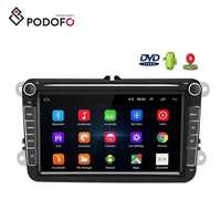 Rádio 2din android 9 Volkswagen SEAT Skoda 8" com leitor DVD gps wifi