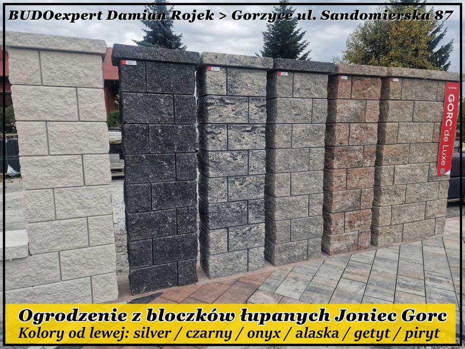 Pustak bloczek łupany Joniec GORC kolor SILVER śnieżnobiały PIĘKNY