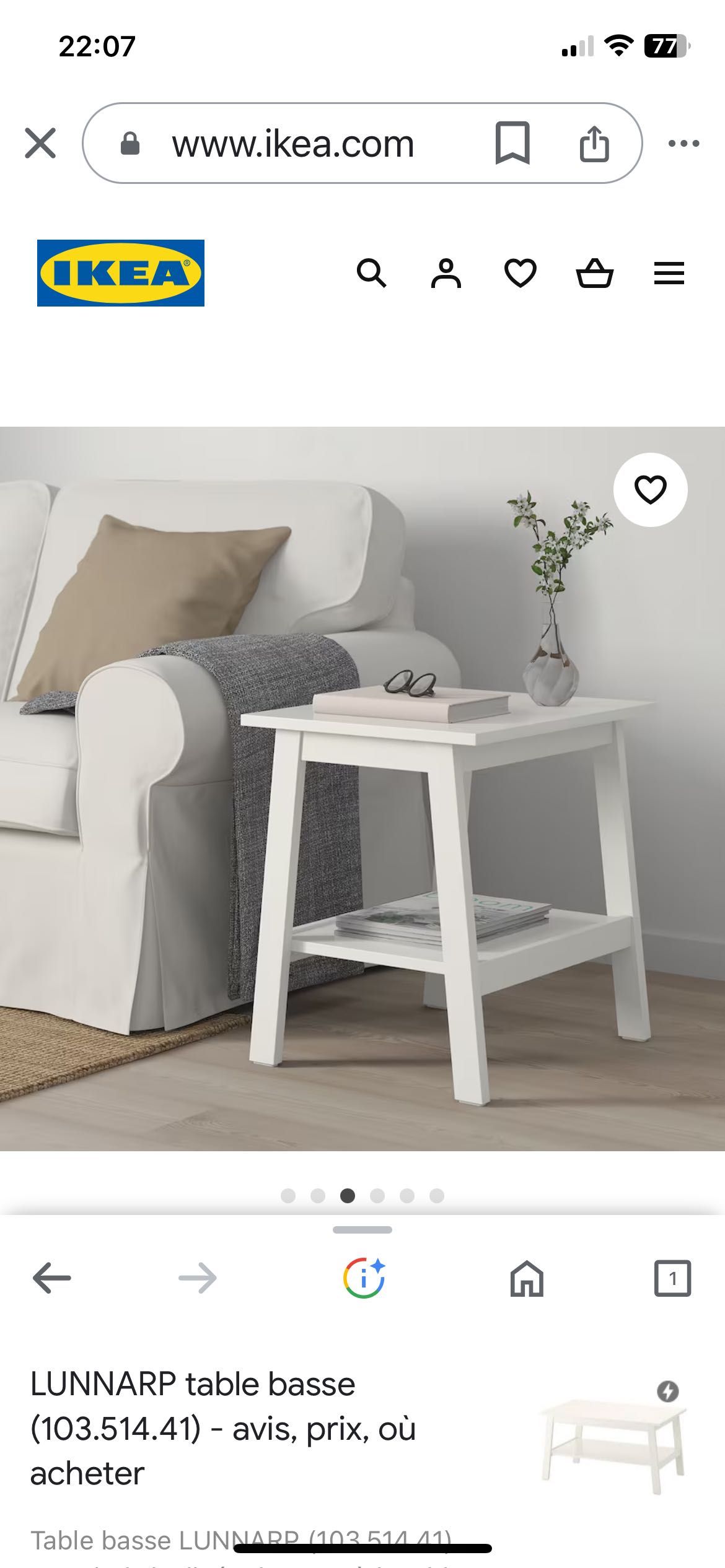 Mesa branca  baixa madeira Ikea