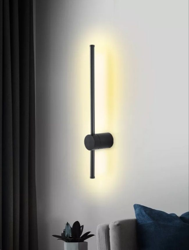 Бра,настінний led світильник 40 см чорний, светильник потолочный