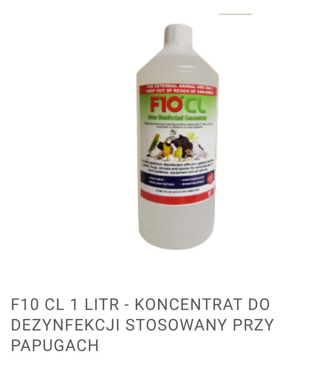 Koncentrat do dezynfekcji stosowany przy papugach