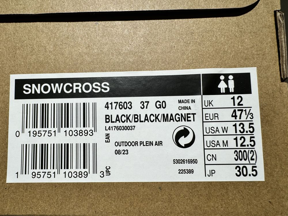 Salomon Snowcross, розмір 47 1/3 (305 мм, 12 uk, 12.5 us), арт. 417603