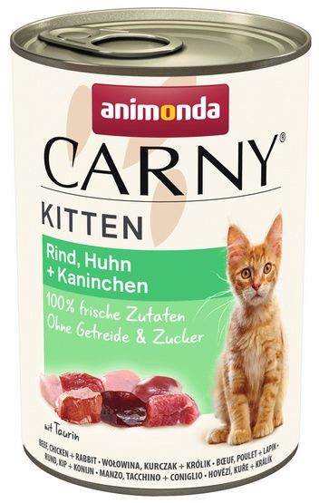 Zdrowa karma dla kociąt - Animonda Wołowina + Kurczak + Królik 400g