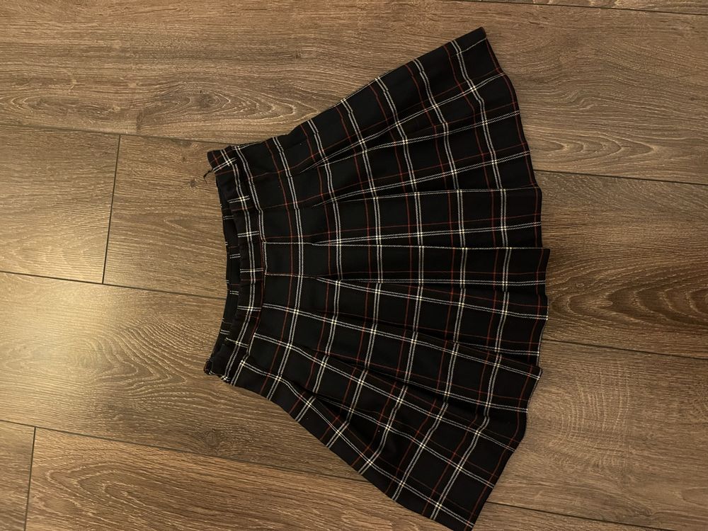 Zara spódniczka kontrafałdy krata r . 134