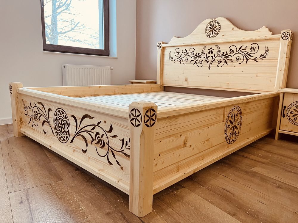 Komoda drewniana góralska lite drewno
