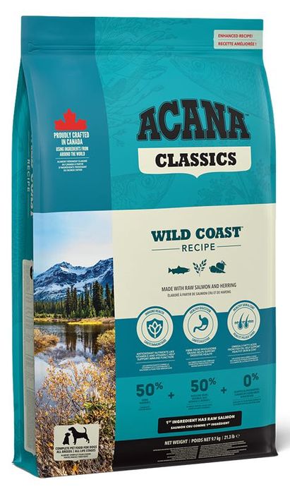 ACANA Wild Coast 2 кг 9.7 кг 14.5 кг сухий корм для собак з лососем