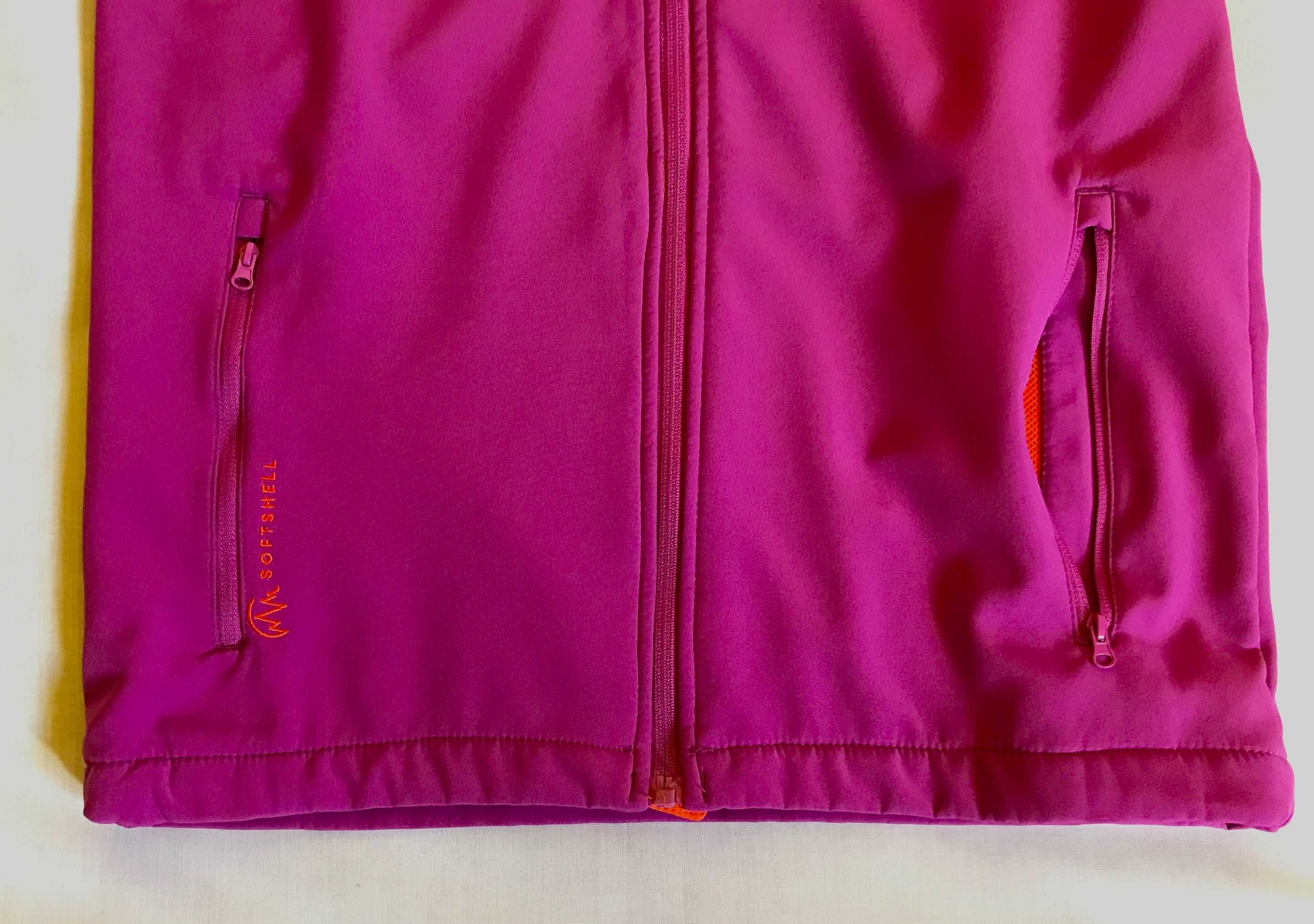 kurtka softshell regatta damska na zamek stójka róż pomarańcz neon 36