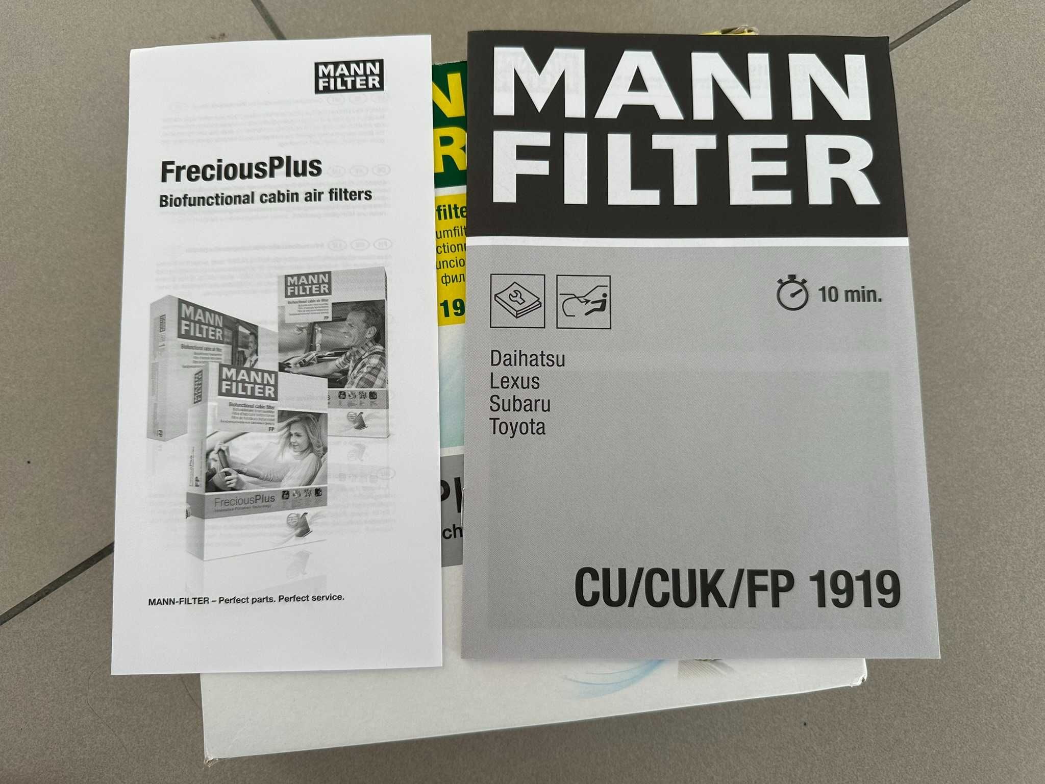 filtr powietrza MANN FILTER FP 1919 FreciousPlus pyłkowy Toyota Lexus