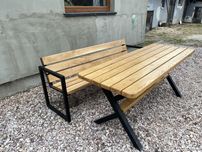 Zestaw mebli ogrodowych debowych