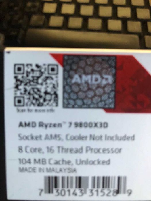 Процесор  amd ryzen 7 9800x3d