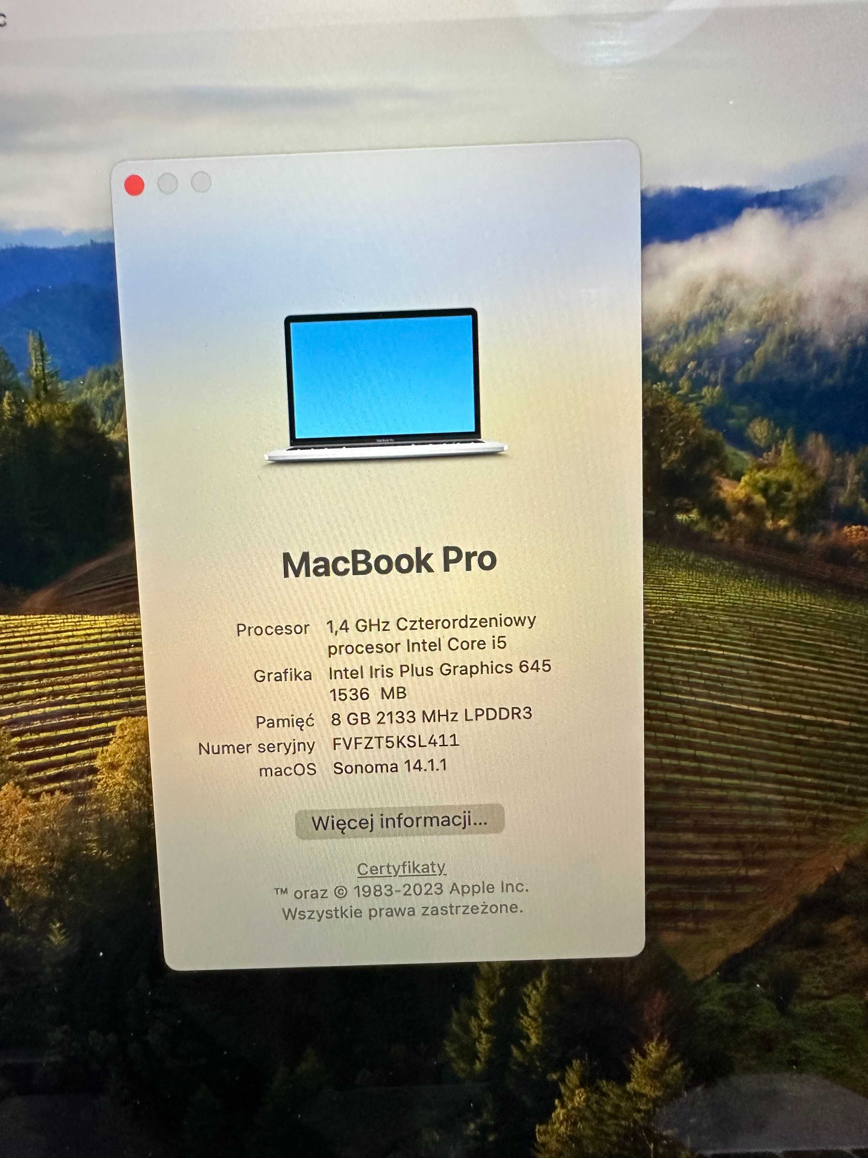 Macbook A2159 8gb 128gb i5 Komplet ideał