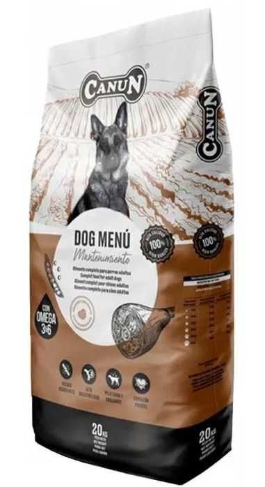 Canun Dog Menu 20 kg, karma dla psów spokojnych z wołowina