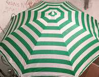 Używany duży parasol plażowy ogrodowy 160cm składany wbijany w ziemię
