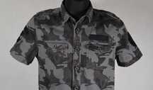 SuperDry Military Army Koszula Męska L Oryginalna Bawełna Super Stan