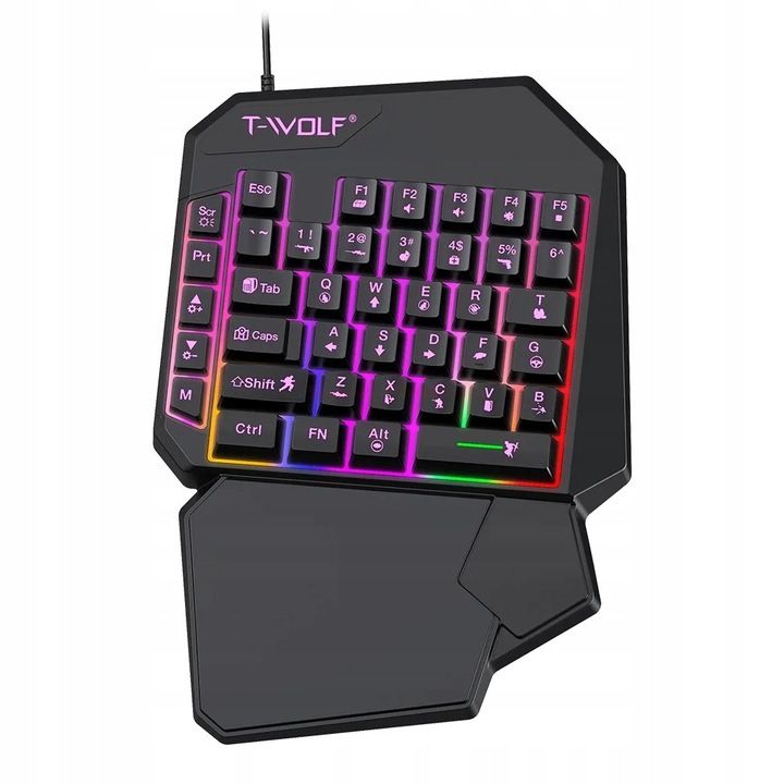 Klawiatura Dla Graczy Na Rękę Gamingowa Led Keypad