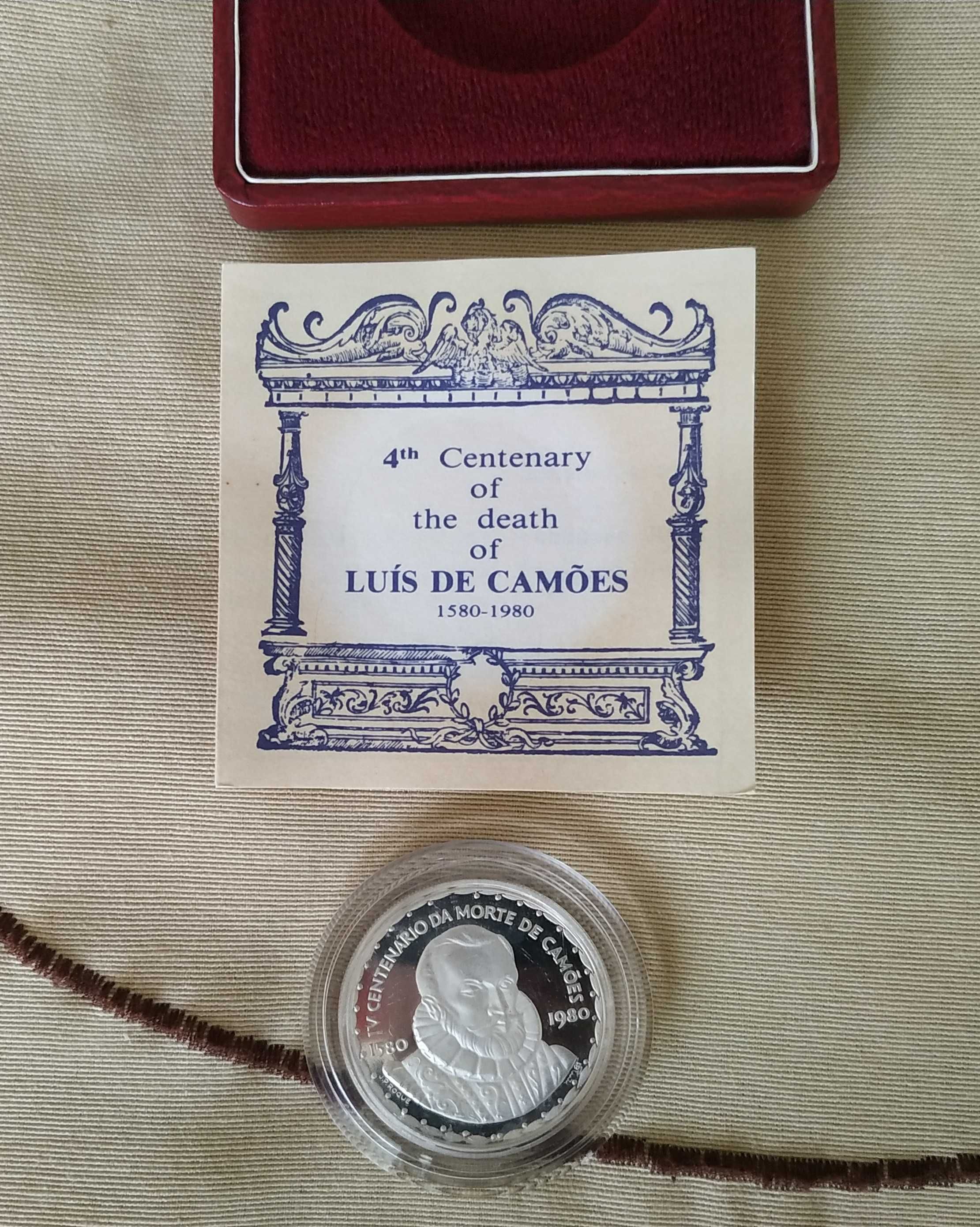 Portugal-moeda em prata proof de 1000 escudos 1980 Camões (cx.+certif)