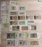 Zestaw banknotów z czasów hiperinflacji – Niemcy 1922–1923
