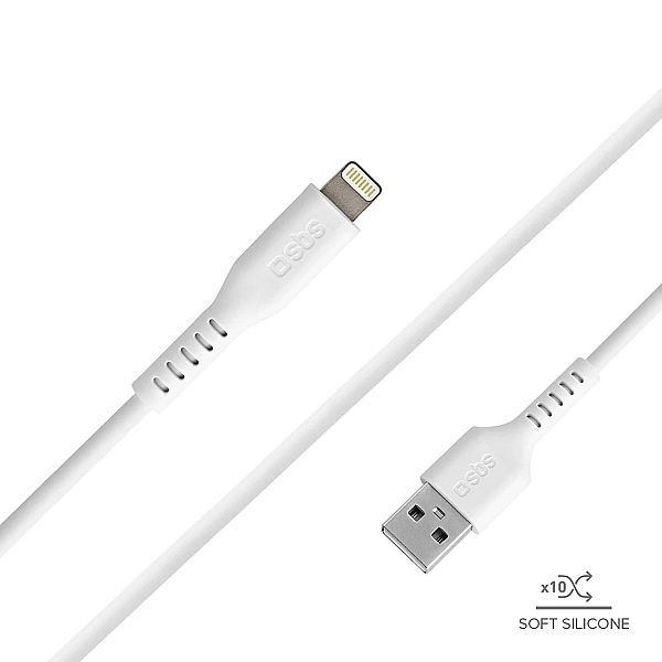 Kabel SBS TECABLEUSBIP589W USB-A - Lightning - biały
