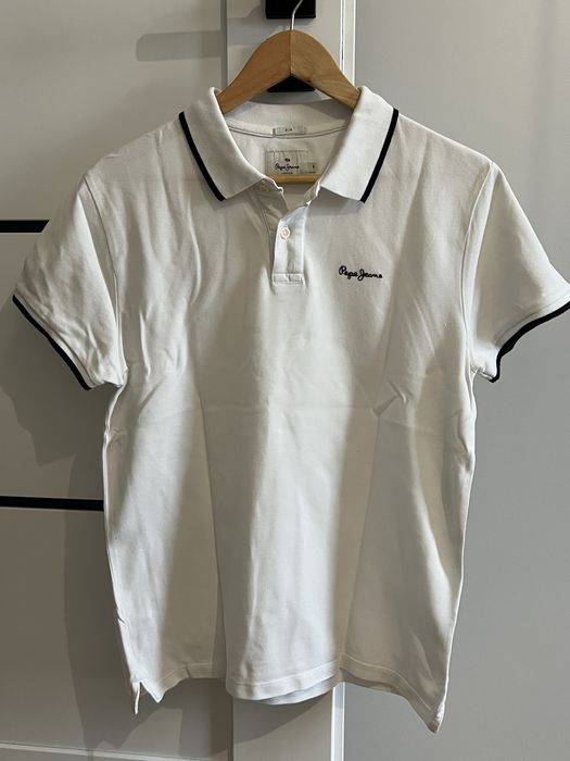 Białe Polo Pepe Jeans rozmiar S bawełna