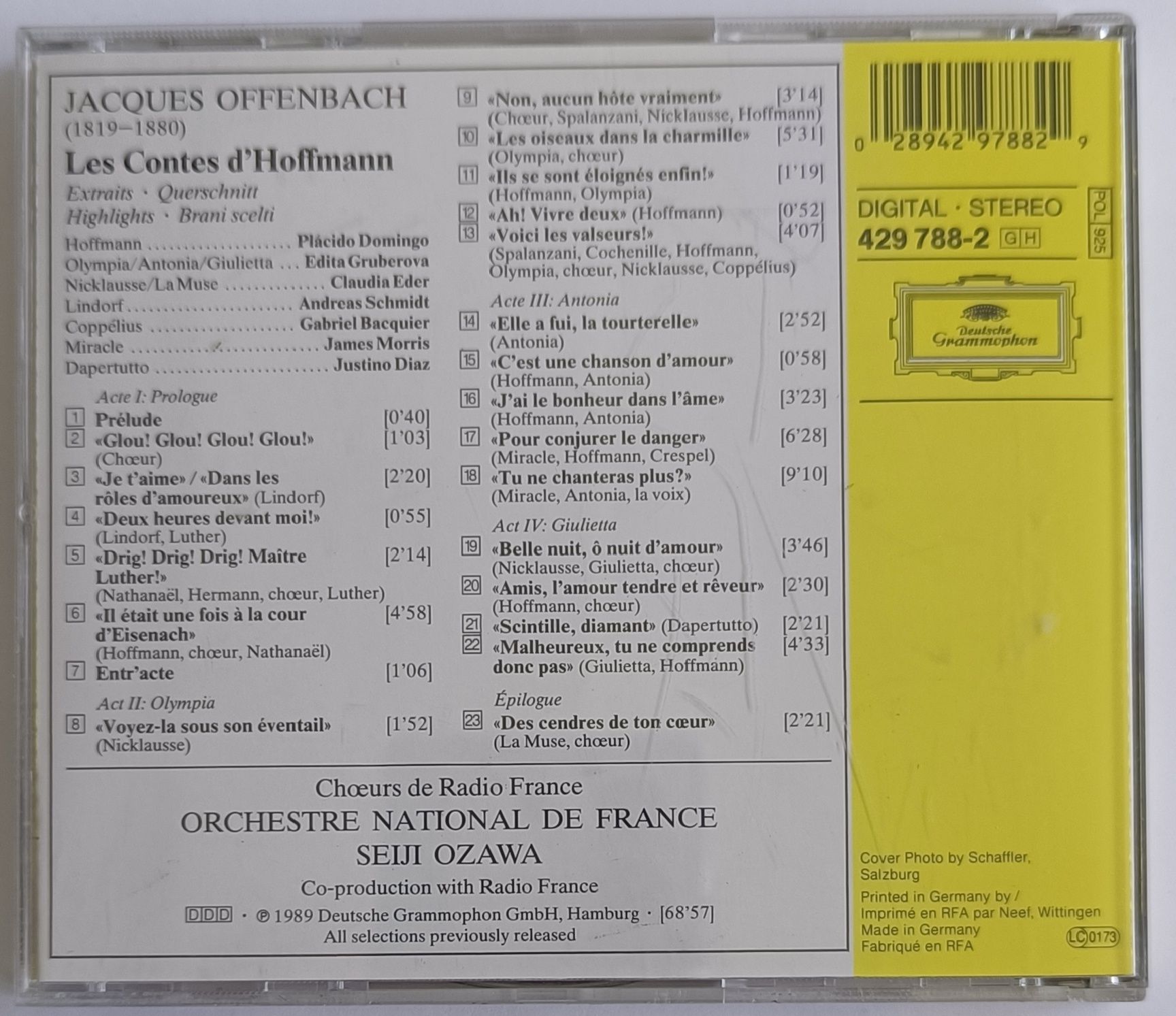 Offenbach Placingo Domingo 1989r