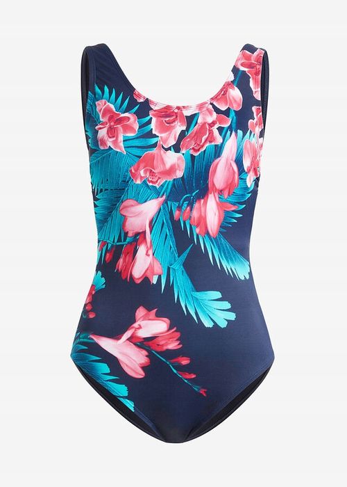 B.P.C kostium jednoczęściowy granatowy w kwiaty 52.