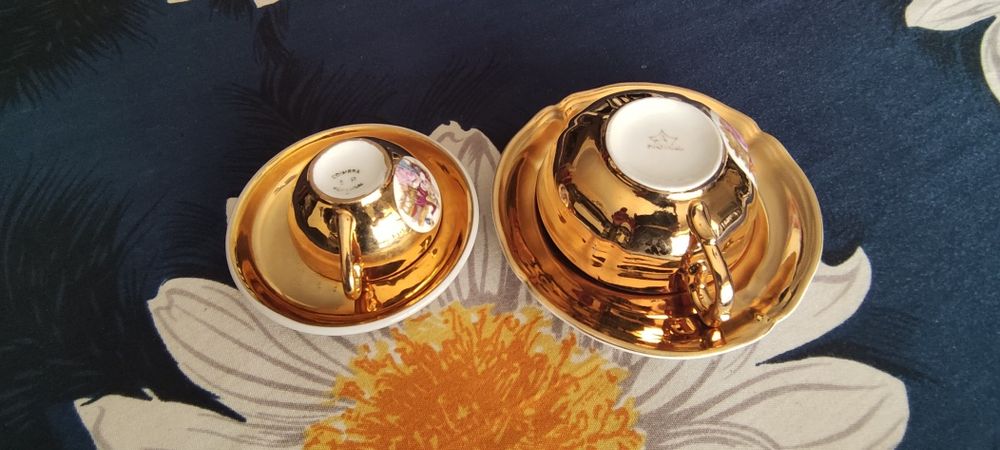 Conjunto de chávena de chá e café porcelana