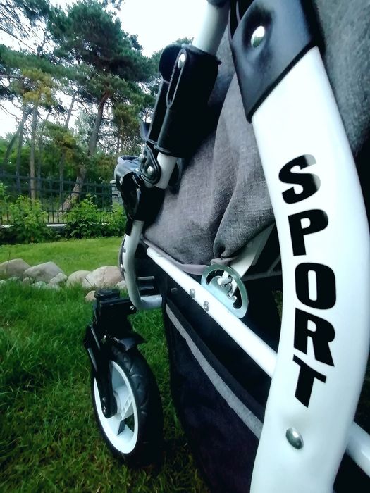 Elegancki wózek spacerowy sportowy EcoLen DUŻE KOŁA