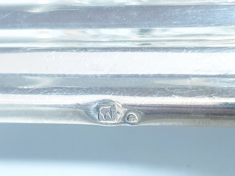 Fantástico antigo tinteiro D. Maria em prata portuguesa