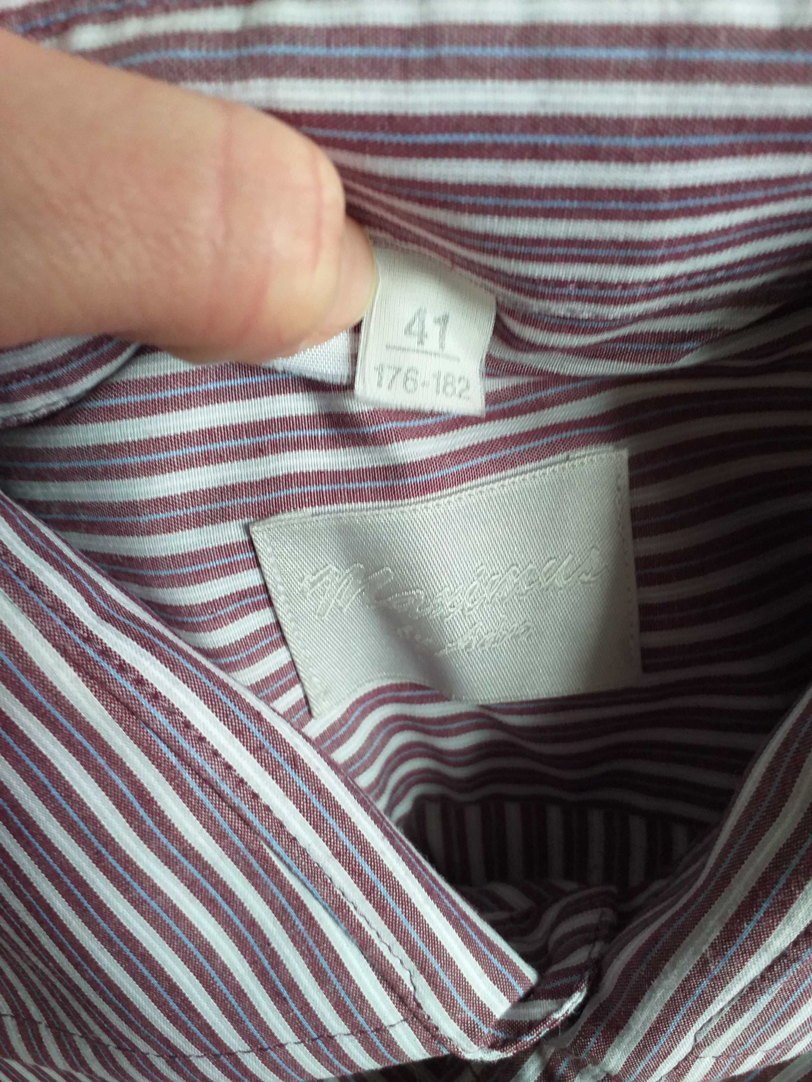 Koszula w fioletowe paski 41 L/XL