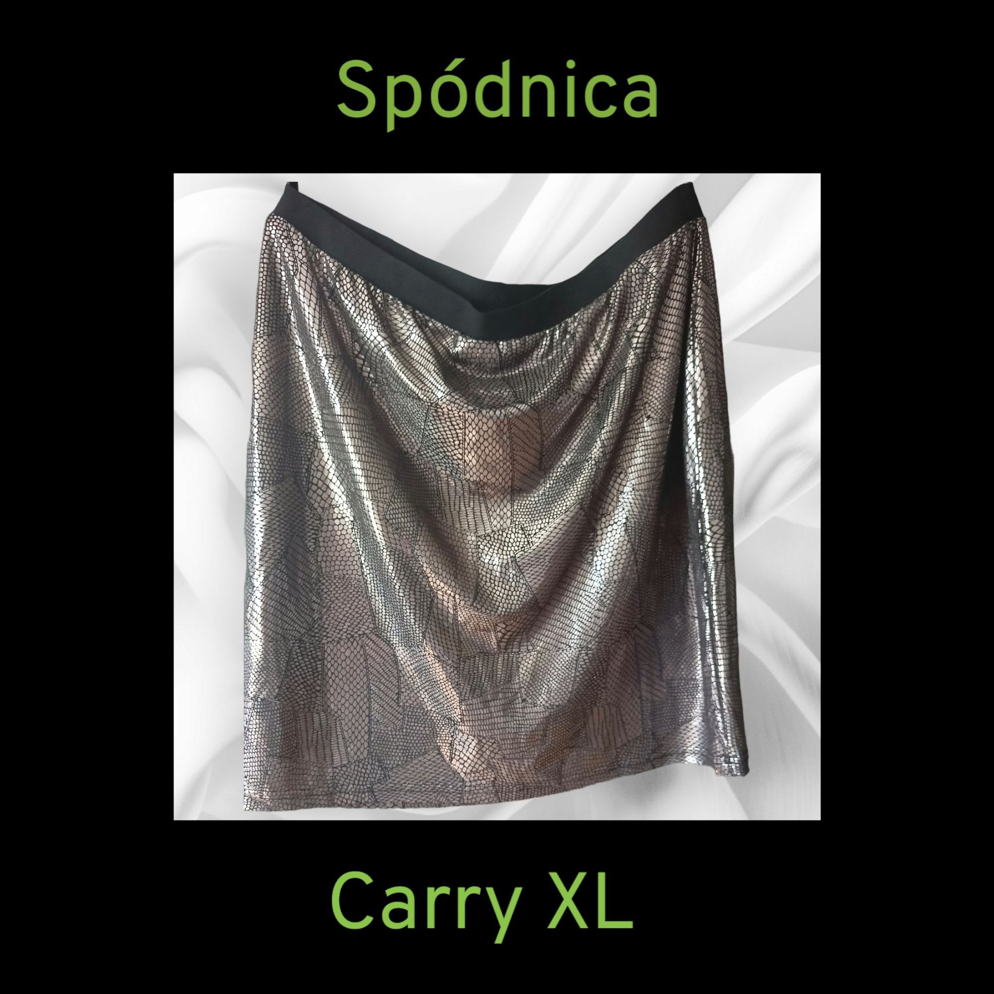 Spódnica błyszcząca glamour Carry r. XL