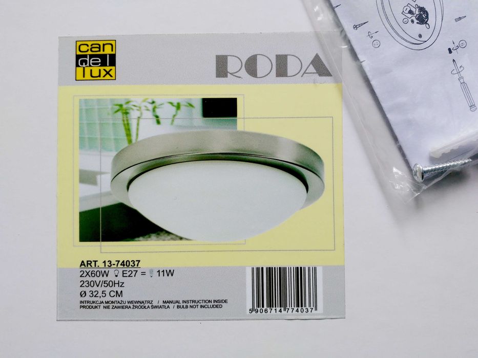 Candellux Roda śred. 32,5 cm satyna plafon lampa sufitowa