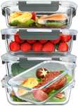 Lunchbox pojemnik szklany na żywność zestaw 5szt