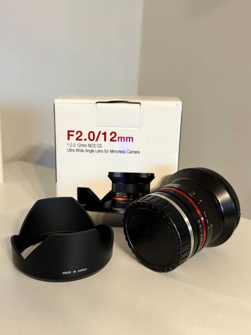 Obiektyw Samyang 12mm f/2.0 NCS CS Czarny (Canon M)
