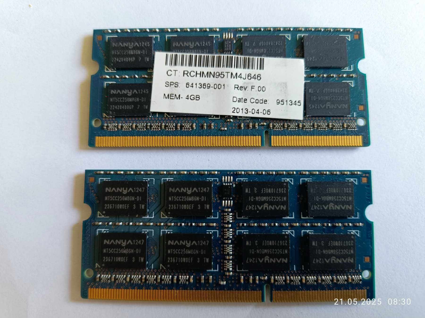 Оперативна пам'ять Nanya 4GB SO-DIMM DDR3