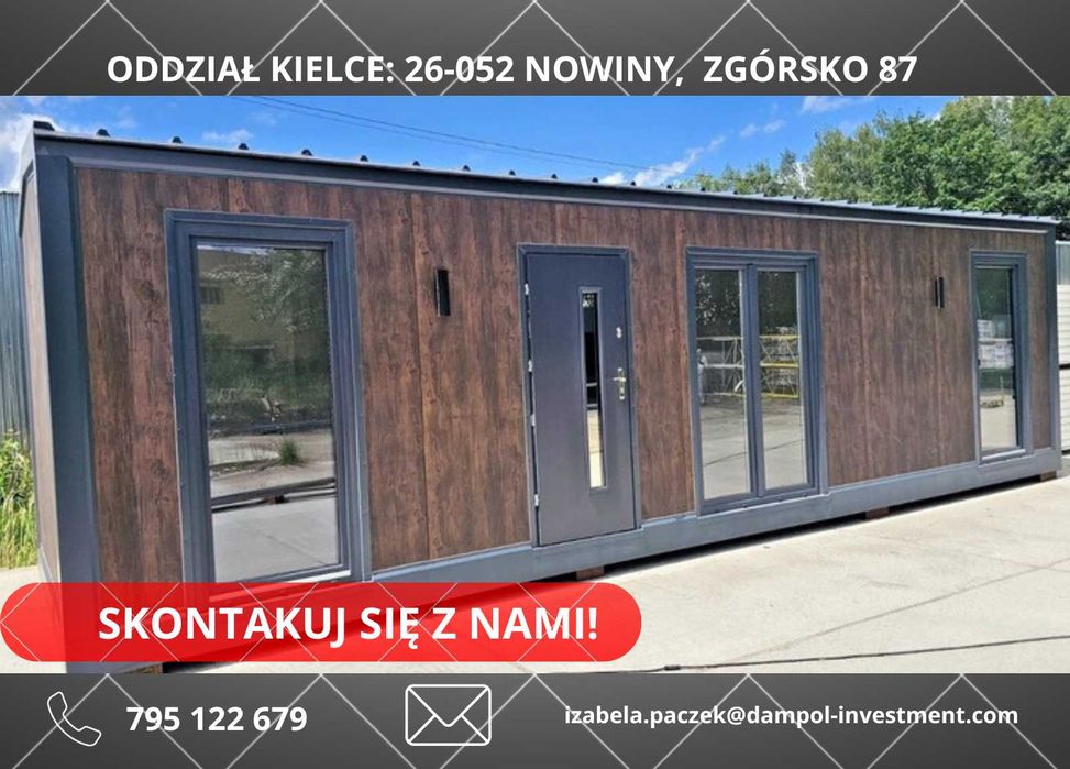 Domek całoroczny 10x3 z klimatyzacją i łazenką