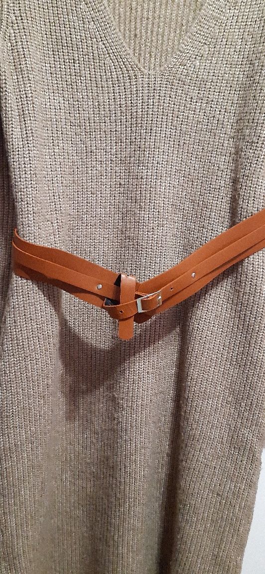 Sukienka sweterkowa prążek midi H&M roz.40-38
