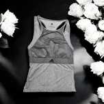 Szary podkoszulek damski Adidas Climalite sportowy top tank
