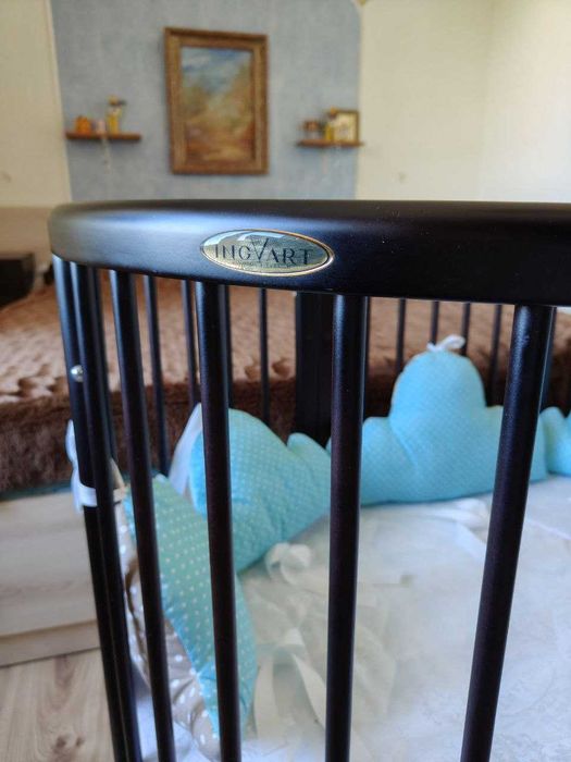 Дитяче Ліжечко-трансформер 10в1 Ingvart + Ортопедичний матрац