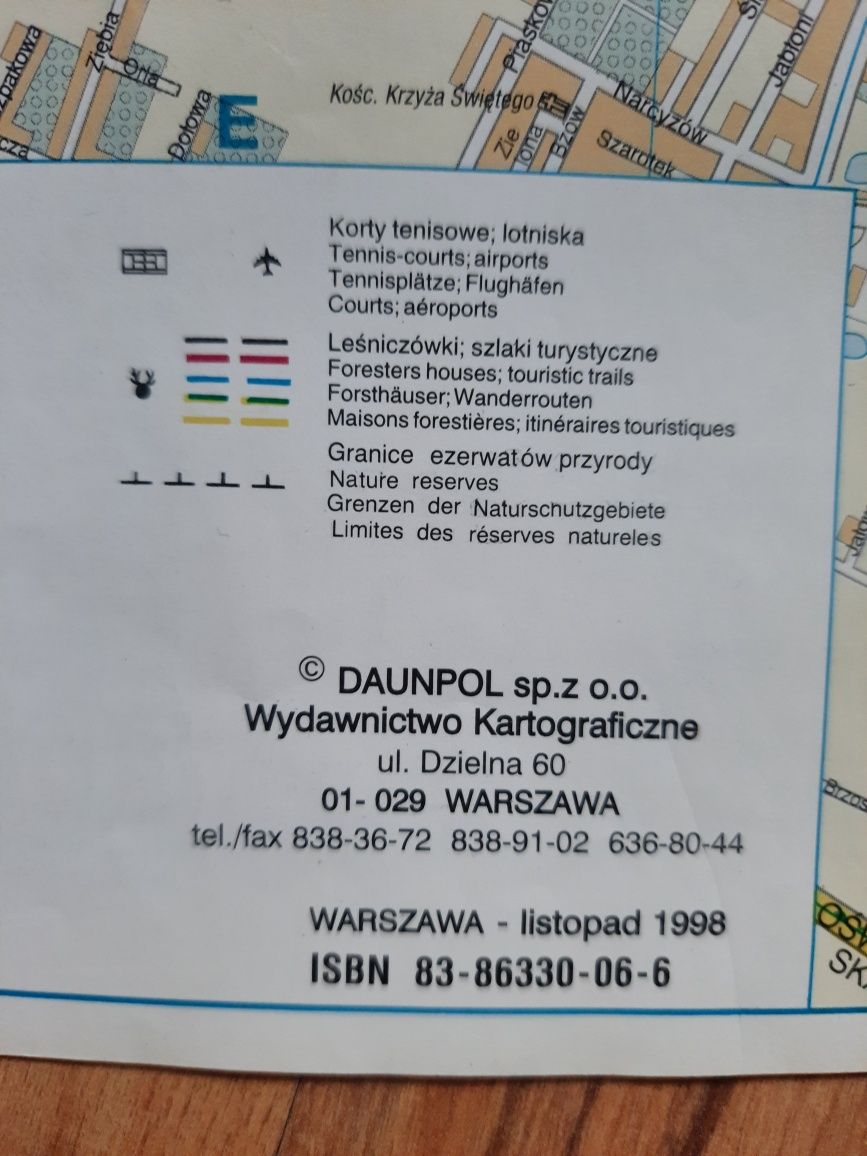 Stara mapa Katowic Katowice 1998 rok