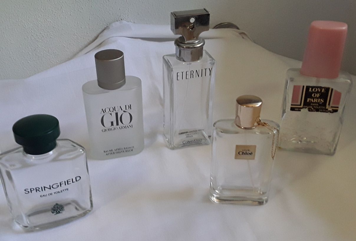 Frascos de perfume vazios para coleccionadores