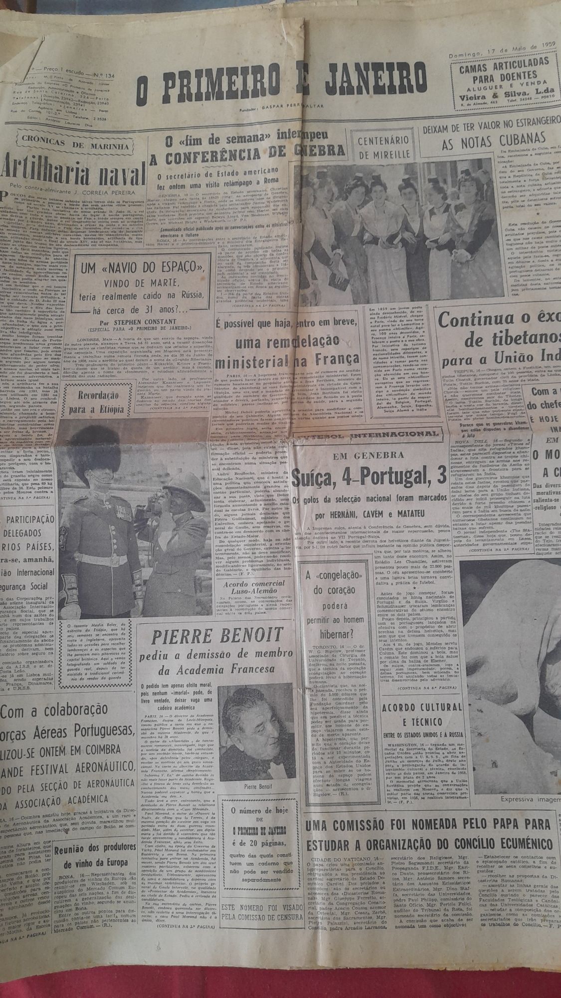 Jornais antigos O Primeiro de Janeiro