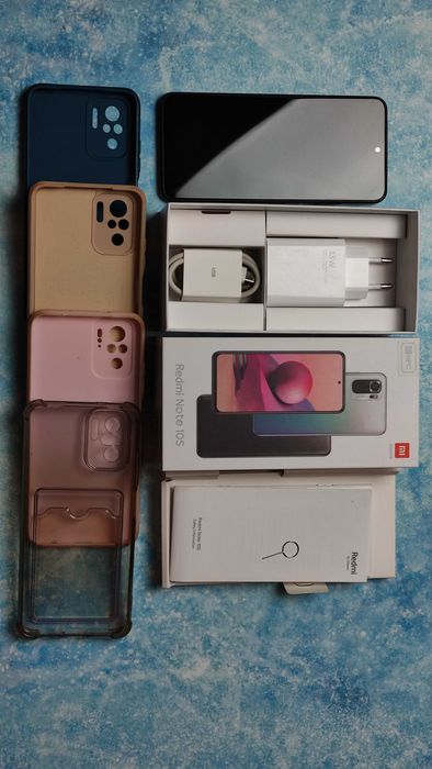 Смартфон Xiaomi Redmi Note 10S 6/128GB Onyx Gray + чохли