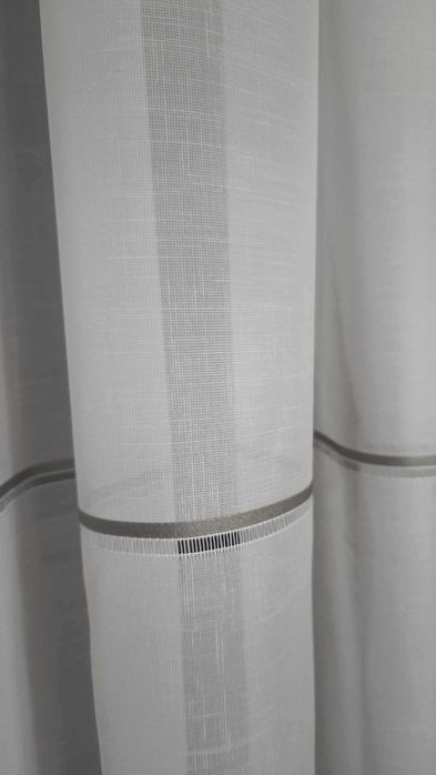 firanki  z metra BATYST j,krem+paseczki, wys 280 cm WYPRZ