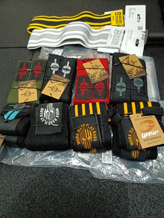 Acessórios Ginásio Wrist Wraps, Straps e Bandas