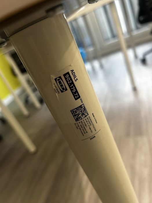 Biurko stol ikea biale ADILS