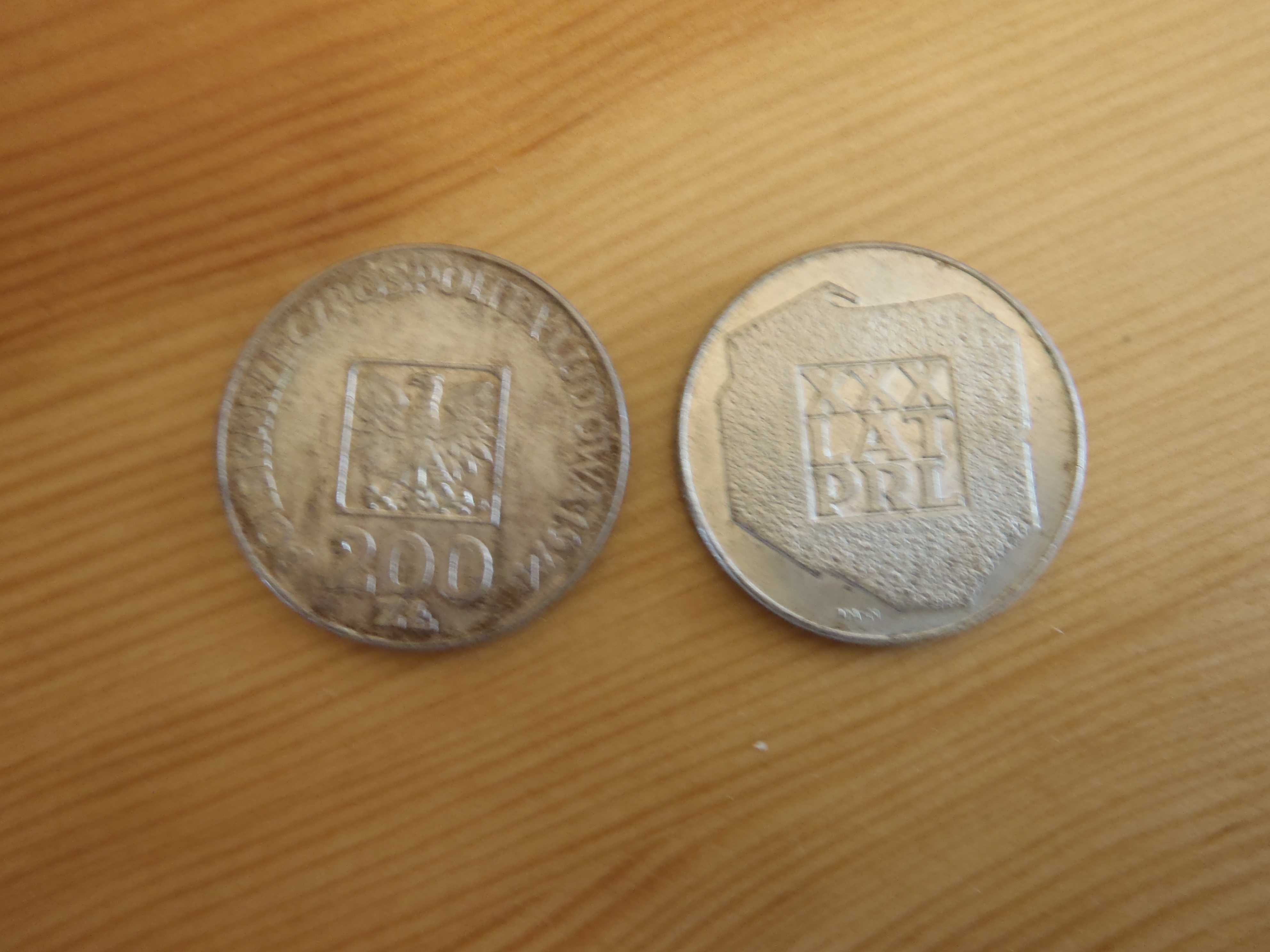 Moneta 200 zł z 1974 roku. XXX lat PRL